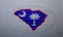 South Carolina Oval Bumper Sticker SC