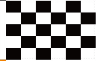 Checkered 12"x18" Stick Flag ROUGH TEX® 100D 30" Wooden Staff