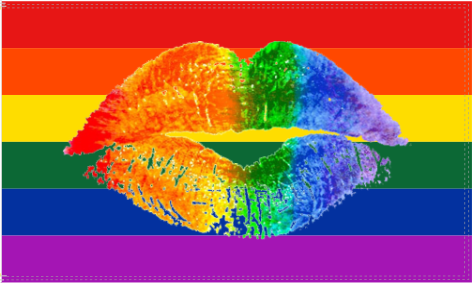 Pride Lips Sexy LGBT Rainbow 3'X5' Flag ROUGH TEX® 100D