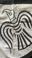 Viking Raven White Black 2'x3' Flag ROUGH TEX® Cotton Sewn Historic Design