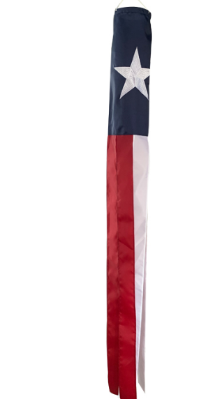 Texas 60" Wind Sock 210D Embroidered Nylon