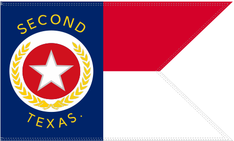 2nd Texas Cavalry 3'X5' Flag ROUGH TEX® 100D