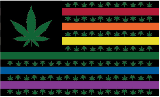 USA Marijuana Rainbow 3'X5' Flag ROUGH TEX® 100D