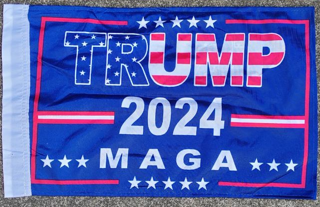 Trump 2024 MAGA USA 12"x18" Double Sided Flag ROUGH TEX® 68D