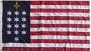 US French Alliance 3'x5' Embroidered Flag ROUGH TEX® Cotton