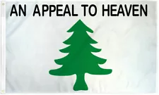 An Appeal To Heaven Liberty Pine 8"x12" Wooden Stick Flags