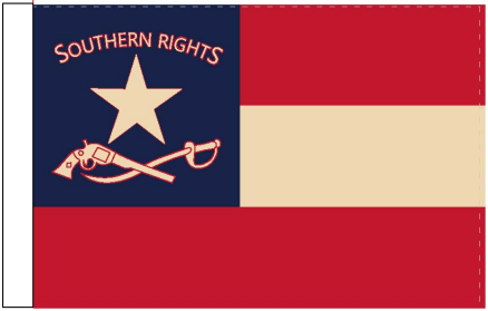 Southern Rights 1898 12"x18" Stick Flag ROUGH TEX® 100D 30" Wooden Stick Stars & Bars