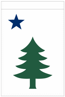 Maine 1900 12"x18" 100D ROUGH TEX® Double Sided Garden Flag
