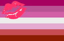 Lipstick Lesbian Rainbow 12"x18" Stick Flags Pride Parade