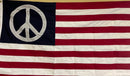 USA Peace 5'x8' Embroidered Flag ROUGH TEX® Cotton