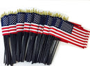 Pack of 144 Heat Cut American Flags 4"x6" USA Stick Flags Super Sale