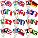Twelve Pack 4"x6" Inch Stick Flags Country National Flag (U-Z choices) 12 Pack 4"x6" with 10" Staffs