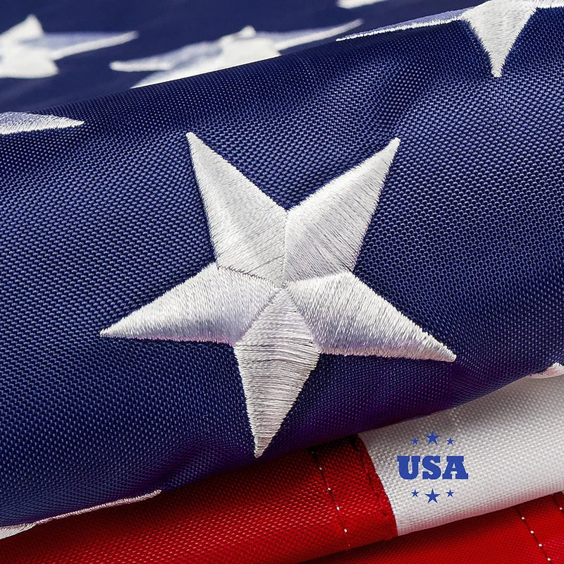 6x10 Feet American Flag USA embroidered nylon