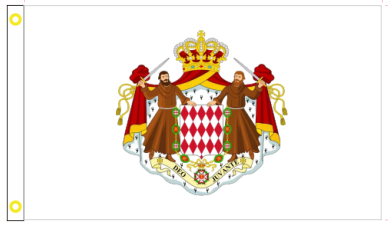 Monaco Royal 3'X5' Flag ROUGH TEX® 100D