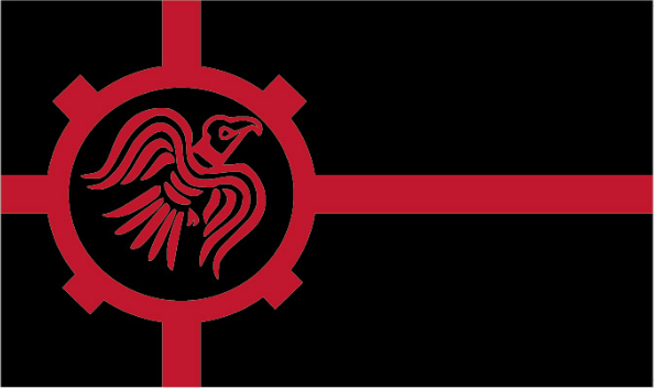 Viking Black & Red Raven 3'X5' Flag ROUGH TEX® 100D