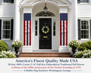 American 100% Cotton 2 Feet by 8 Feet 50 Star USA Pulldown Embroidered & Sewn Pair (2 Pulldowns Set)