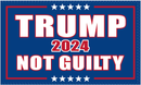 Trump Not Guilty 2024 3'X5' Flag 68D Nylon no Header Card