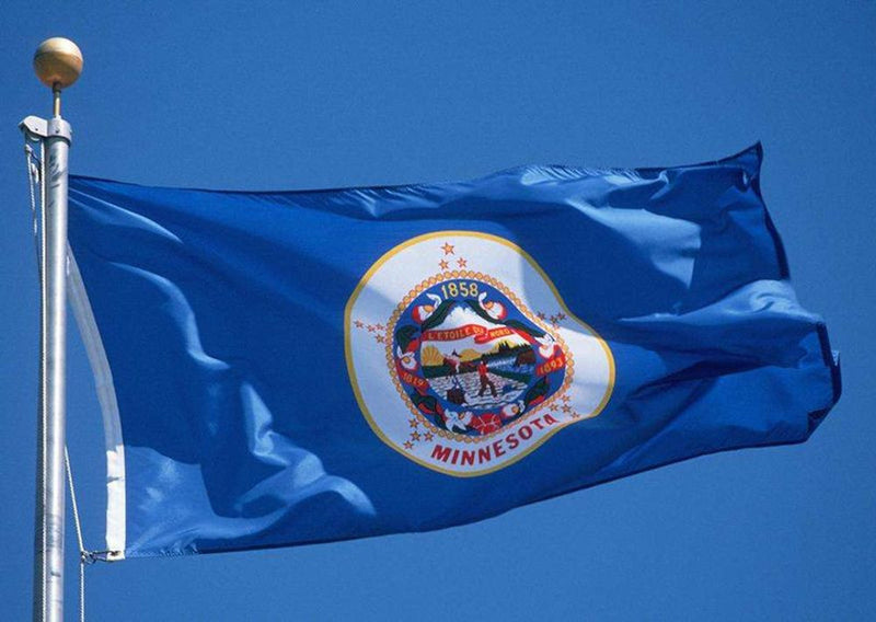 Minnesota Official State Flags 3'X5' Flag Rough Tex® 150D Nylon