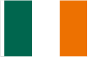 Ireland 12"x18" Stick Flag ROUGH TEX® 100D 30" Wooden Staff