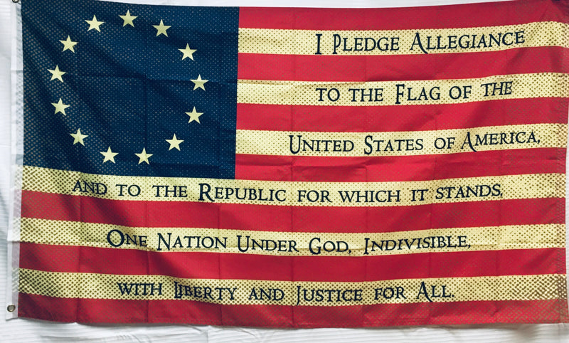 Betsy Ross Pledge 3'X5' Flag ROUGH TEX® 100D