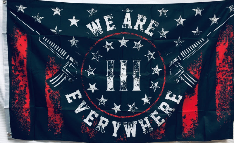 We are everywhere 2nd Amendment Flag 13 Stars 3x5 100D Hunting Betsy Ross NRA USA 1776