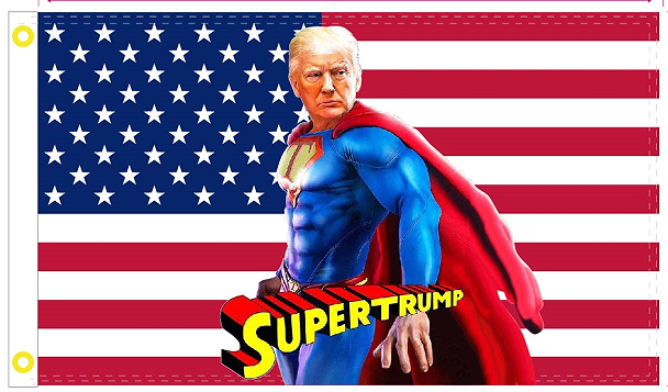 Trump Superman USA 3'X5' Flag ROUGH TEX® 100D