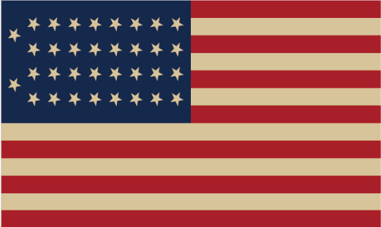 34 Star War Trophy Union 3'X5' Flag ROUGH TEX® 100D