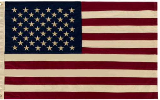 USA American Vintage 3'x5' Embroidered Flag ROUGH TEX® Cotton