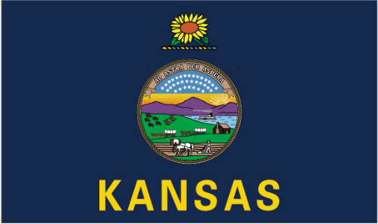 Kansas 2'x3' Flag ROUGH TEX® 100D