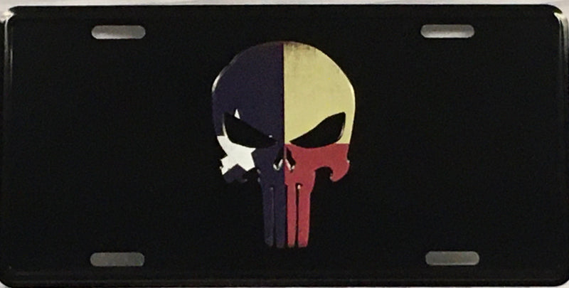 Texas Punisher Vintage Embossed License Plate