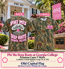 Phi Mu Georgia College Milledgeville Georgia Camo Premium T Shirts