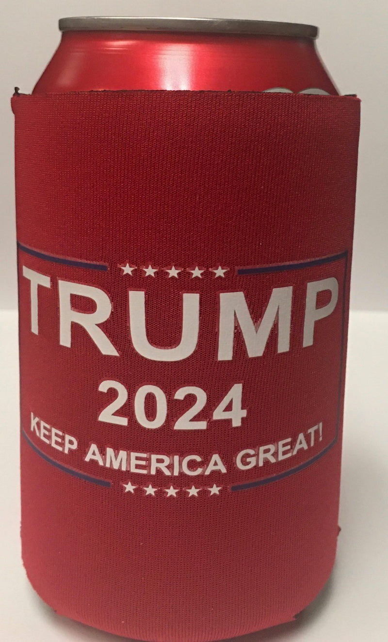 Pack of 12 Trump 2024 Keep America Great Can Koozie Holders