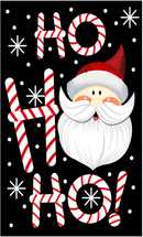 HO HO HO Santa 3'X5' Flag ROUGH TEX® 100D Garden Flag