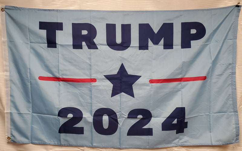 Trump 2024 Light Blue 3'x5' Flag ROUGH TEX® 100D