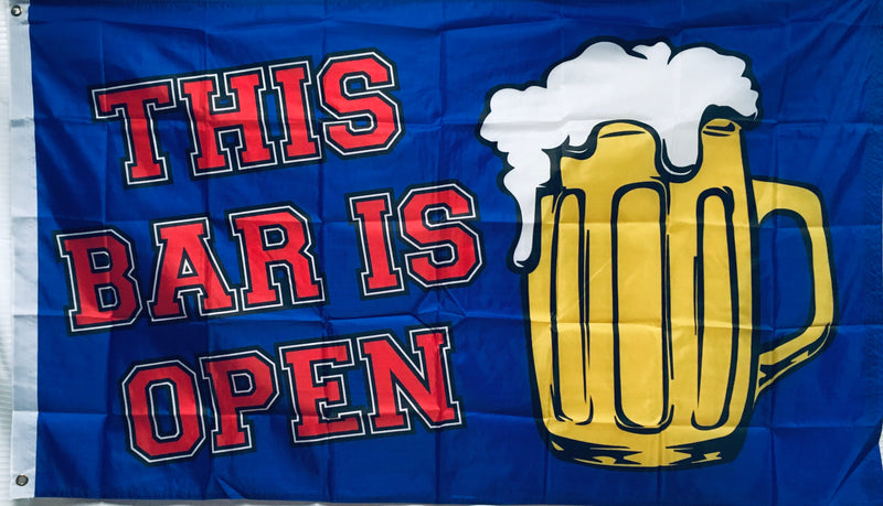 This Bar Is Open 3'x5' Flag ROUGH TEX® 68D Nylon