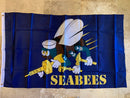 US Sea Bees Blue 3'x5' Flag ROUGH TEX® 100D