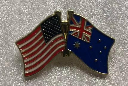 USA & Australia Friendship Lapel Pin American Australian