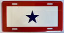 US Service Star Service Single Star Embossed License Plate Aluminum