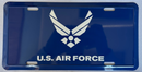 US Air Force Blue Embossed License Plate Aluminum