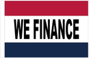 We Finance Red White Blue 12"x18" Car Flag ROUGH TEX® Knit Double Sided