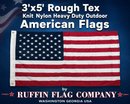 American Heavy Duty USA Rough Tex Knit Nylon 3'x5' Flags Real Brass Grommets Expertly Printed Sewn Edges