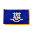 United States 56 Flags Set 3x5 Feet Cotton Gold Fringe Sleeve Premium Indoor Use One of Each American State & all Six U.S.A. Territories