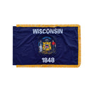United States 56 Flags Set 3x5 Feet Cotton Gold Fringe Sleeve Premium Indoor Use One of Each American State & all Six U.S.A. Territories