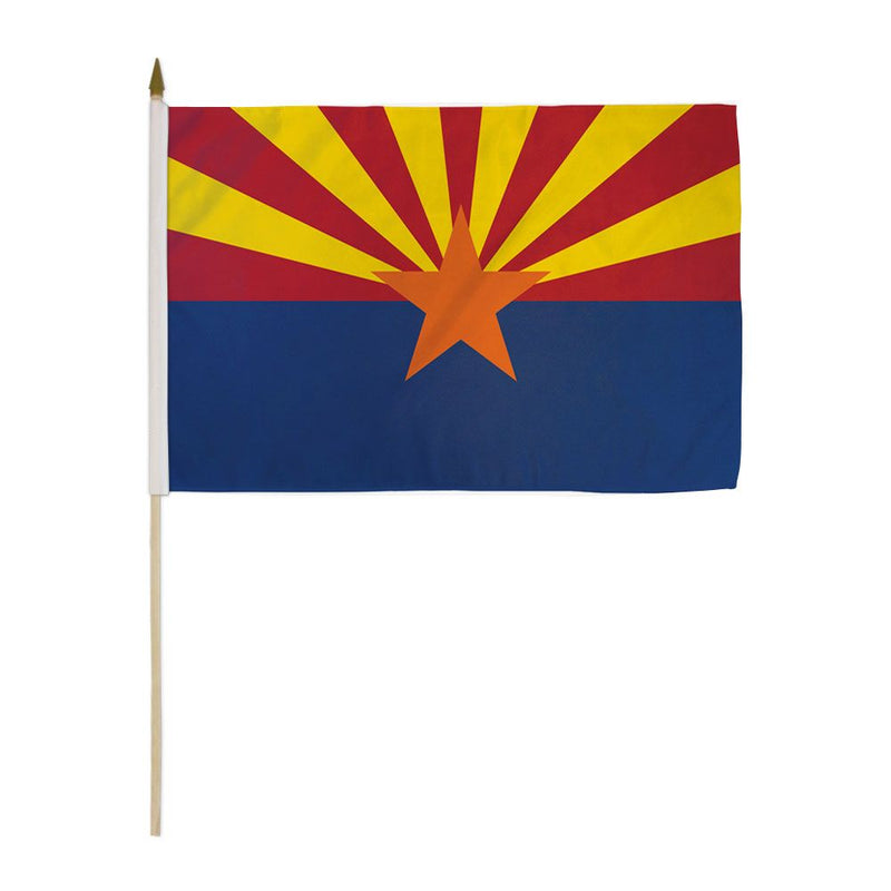 Arizona 12"x18" Stick Flag ROUGH TEX® 68D 30" Wooden Staff