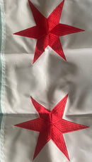 City Of Chicago 3'X5' Flag ROUGH TEX® 210 sewn Nylon embroidered