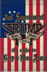 Betsy Ross Trump 2nd Amendment 12"x18" 100D ROUGH TEX® Double Sided Garden Flag