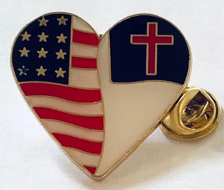 USA Christian Lapel Pin