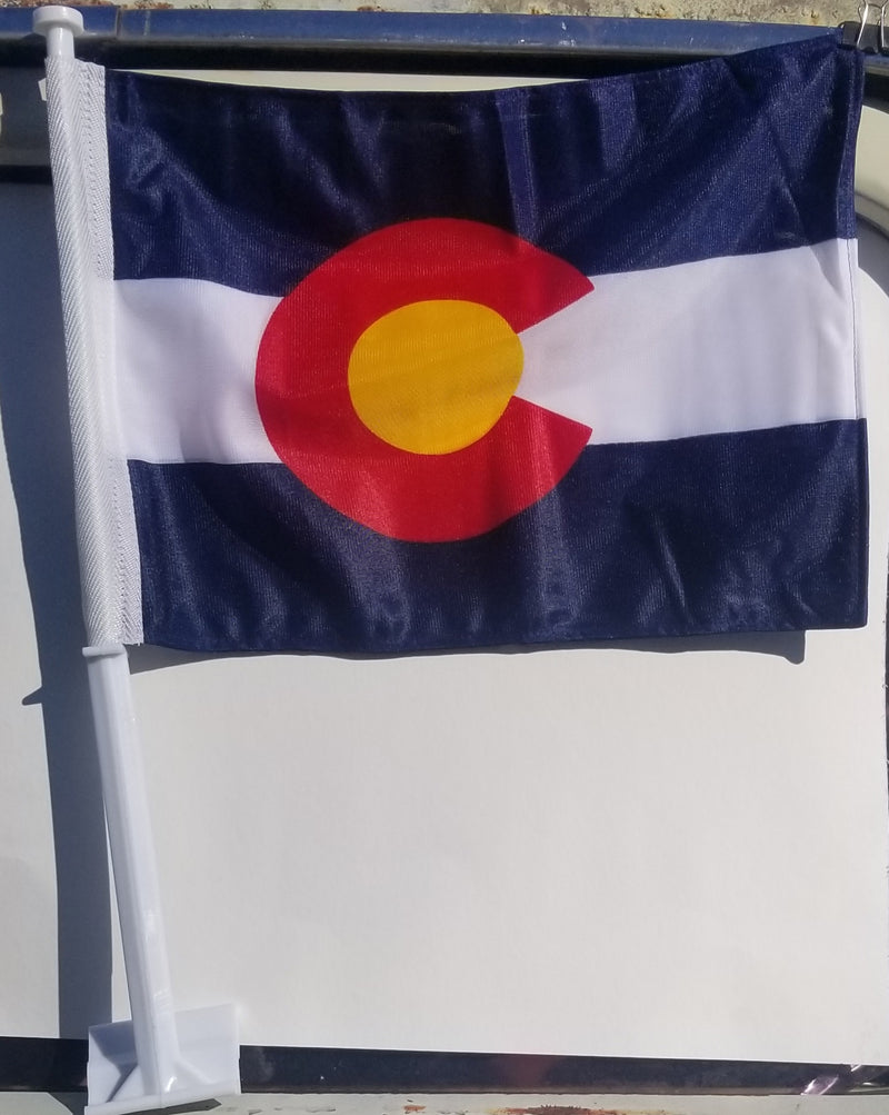 Colorado double sided knit nylon Car Flag 1st