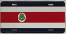 Costa Rica Flag Embossed License Plate