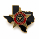 Texas State Seal & Lone Star Lapel Pin – Hard Enamel